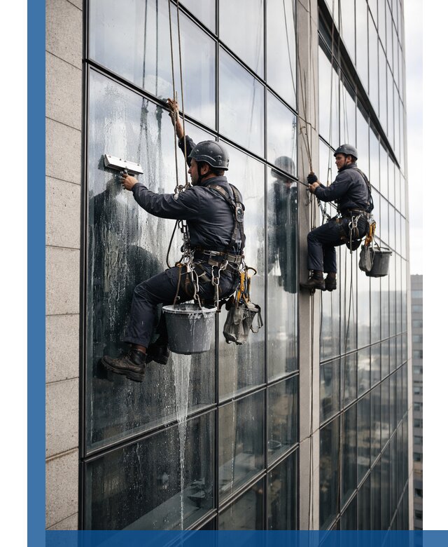 Профессиональная мойка стеклянных фасадов зданий в Норильске