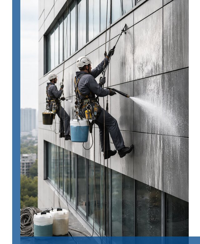 Профессиональная мойка вентилируемых фасадов в Норильске