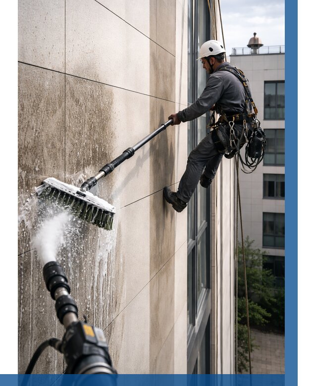 Мойка фасада из керамогранита в Норильске от 312 р. | ВЫСОТНИК-Нрл