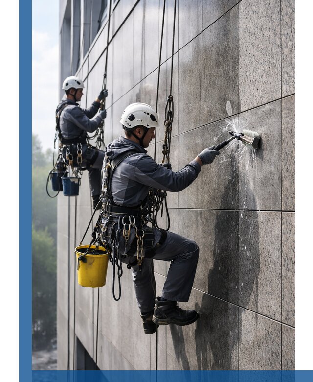 Профессиональная мойка фасада из керамогранита в Норильске