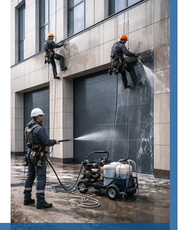 Послестроительная мойка фасада в Норильске от 312 р. | ВЫСОТНИК-Нрл