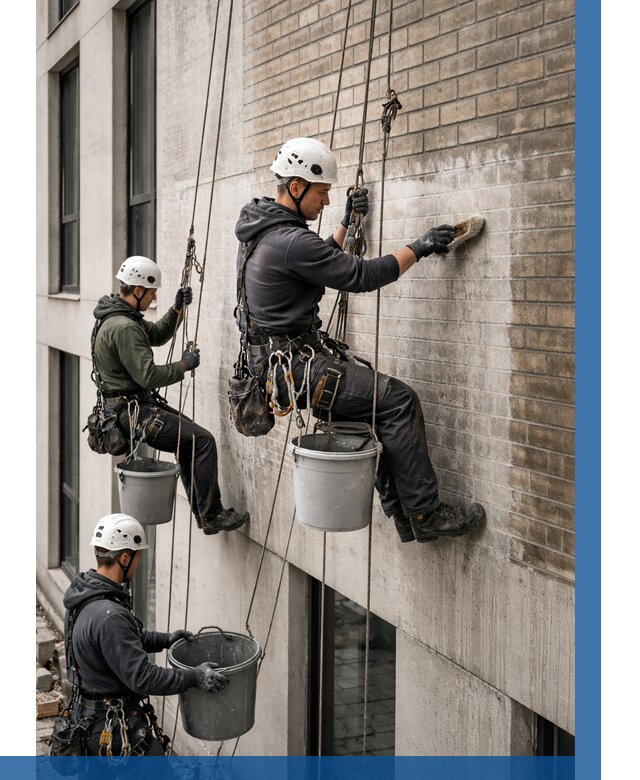 Удаление высолов с фасада в Норильске от 260 р. | ВЫСОТНИК-Нрл