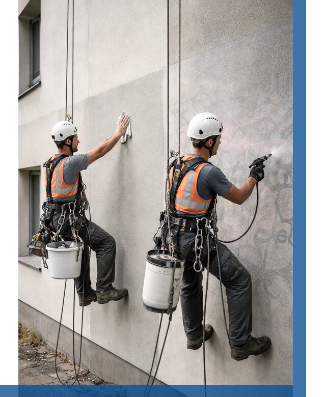 Антиграффити покрытие фасада в Норильске от 623 р. | ВЫСОТНИК-Нрл