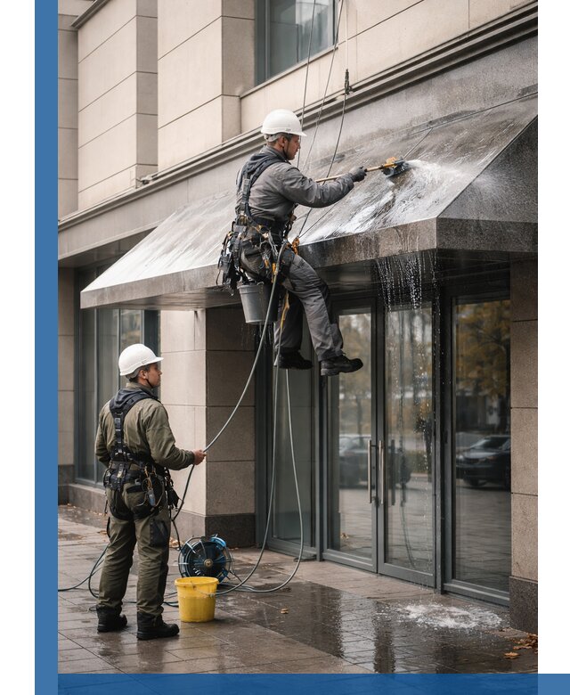 Профессиональная мойка козырьков и навесов в Норильске