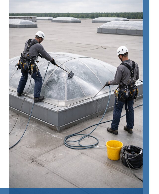 Мойка зенитных фонарей в Норильске, заказать от 4673 р. | ВЫСОТНИК-Нрл