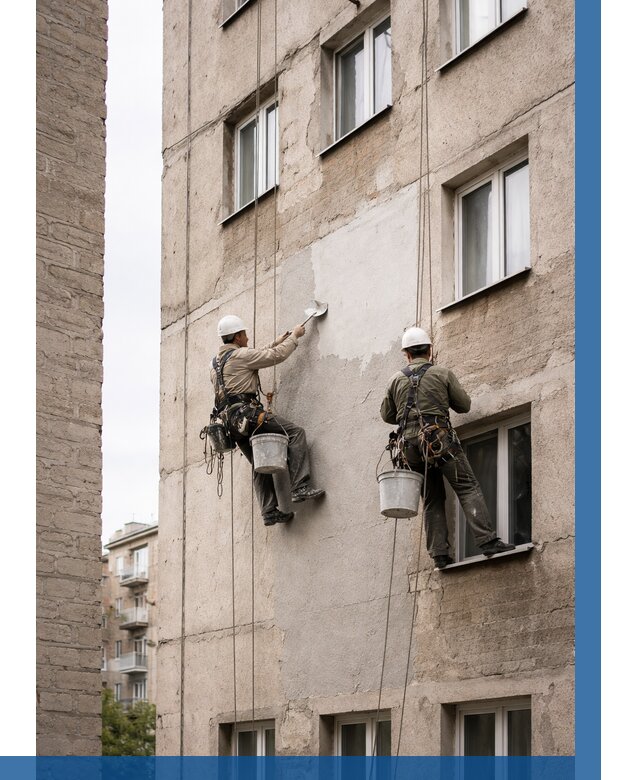 Косметический ремонт фасада в Норильске от 1142 р. | ВЫСОТНИК-Нрл