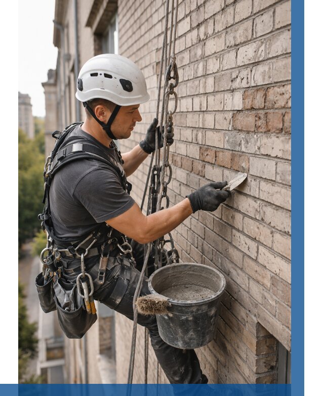 Ремонт кирпичной кладки фасада в Норильске от 1869 р. | ВЫСОТНИК-Нрл