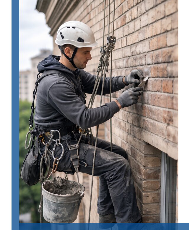 Качественный ремонт кирпичной кладки фасада в Норильске с гарантией