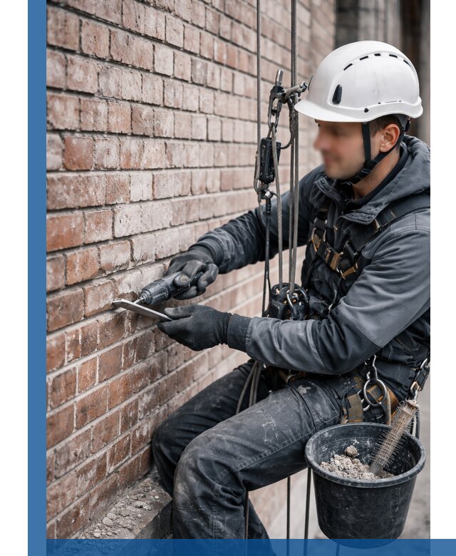 Расшивка кирпичных швов фасадов и стен, ремонт в Норильске