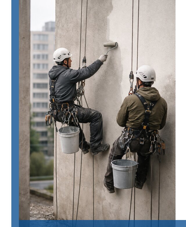 Покраска фасадов высотными альпинистами в Норильске с гарантией