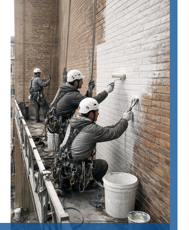 Покраска кирпичного фасада в Норильске от 363 р. | ВЫСОТНИК-Нрл