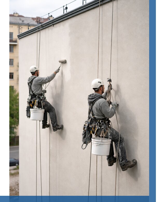 Покраска оштукатуренного фасада в Норильске от 332 р. | ВЫСОТНИК-Нрл