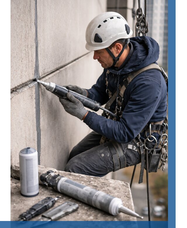 Вторичная герметизация швов в Норильске от 467 р. | ВЫСОТНИК-Нрл