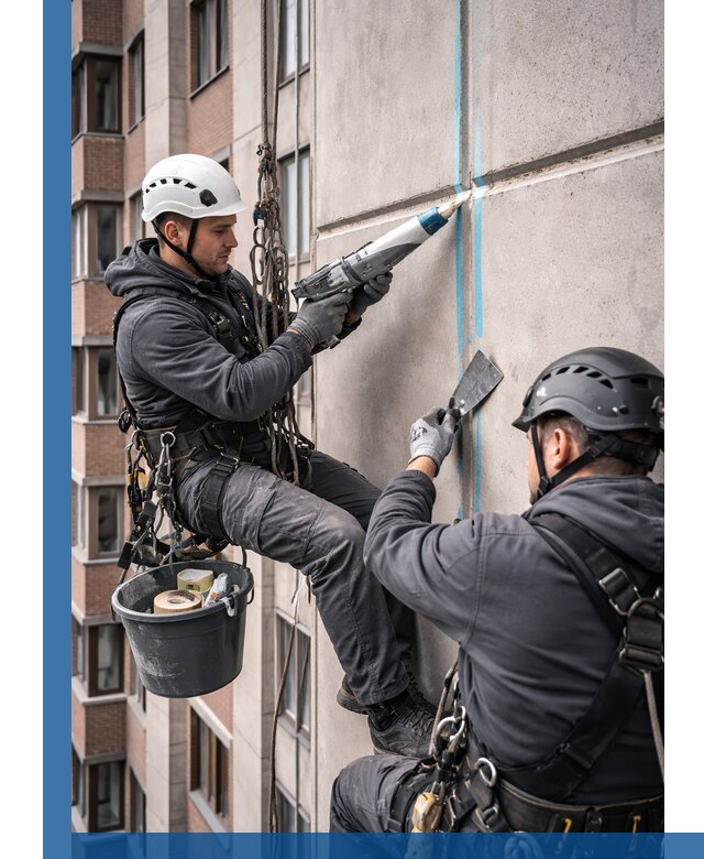 Вторичная герметизация швов фасада и кровли в Норильске