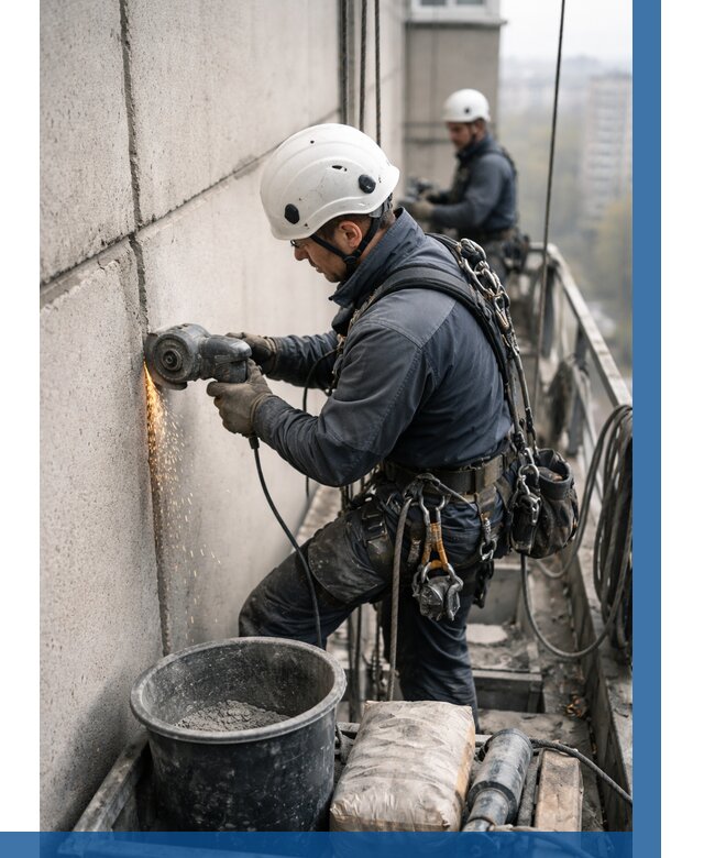 Штробление межпанельных швов в Норильске от 1246 р. | ВЫСОТНИК-Нрл