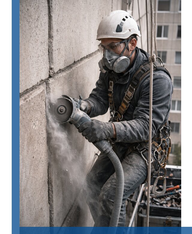 Штробление межпанельных швов в Норильске качественно и быстро