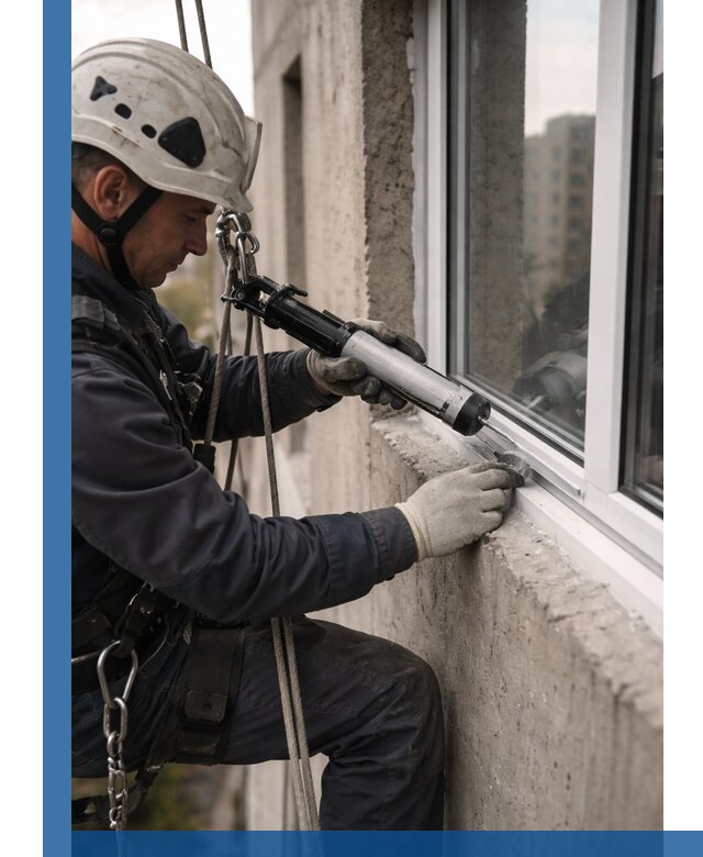 Герметизация оконных швов снаружи в Норильске профессионально