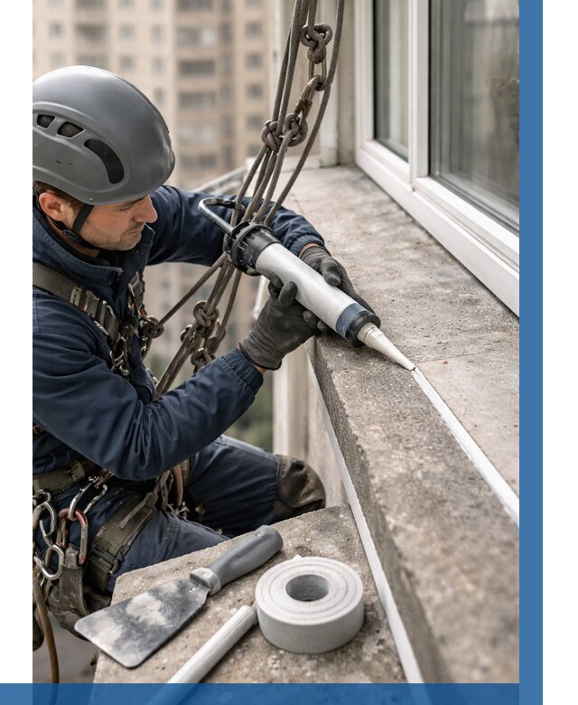 Герметизация балконного козырька в Норильске от 4673 р. | ВЫСОТНИК-Нрл