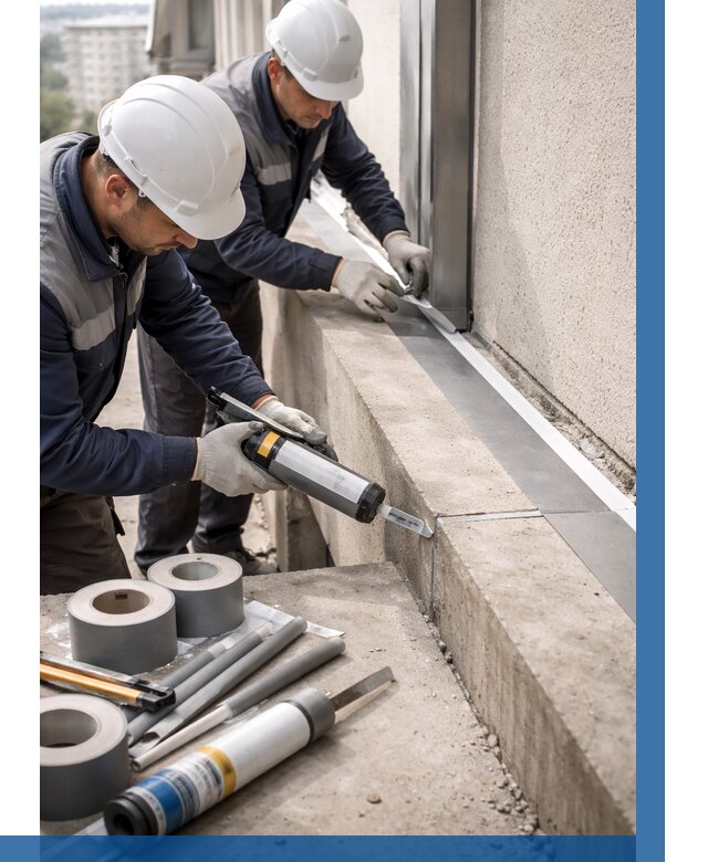 Герметизация примыкания балкона в Норильске от 4673 р. | ВЫСОТНИК-Нрл