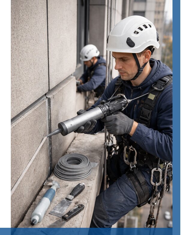 Герметизация деформационных швов фасада в Норильске от 727 | ВЫСОТНИК-Нрл