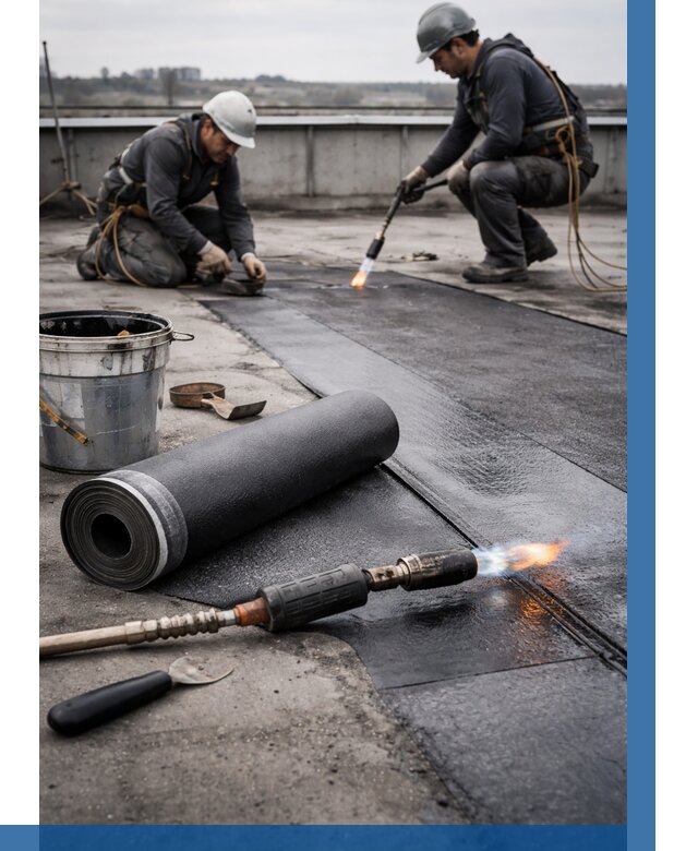 Ремонт рулонной кровли в Норильске от 675 р. | ВЫСОТНИК-Нрл