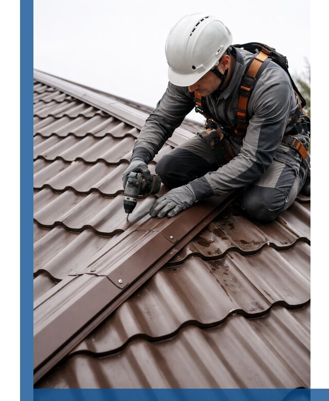 Ремонт металлочерепицы на крыше в Норильске профессионально