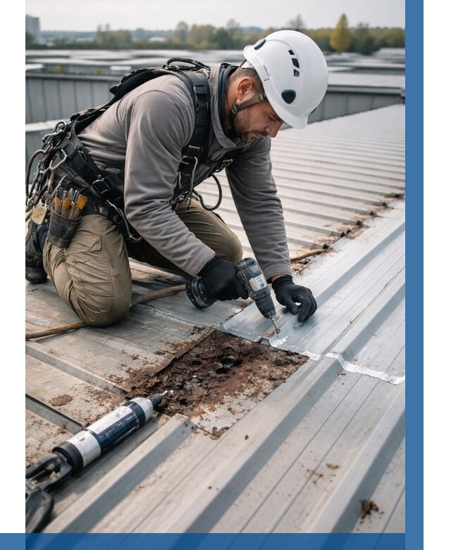 Ремонт профнастила на кровле в Норильске от 727 р. | ВЫСОТНИК-Нрл