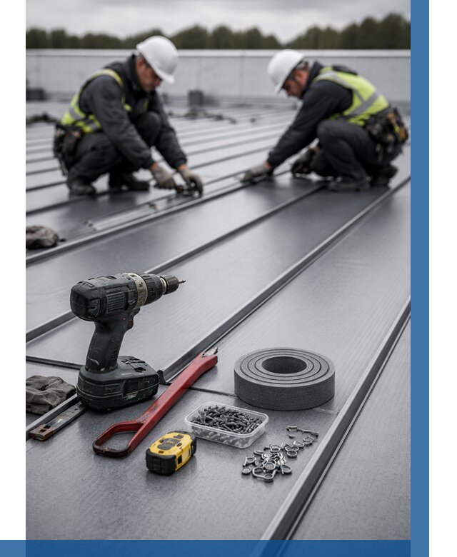 Монтаж фальцевой кровли в Норильске от 1869 р. | ВЫСОТНИК-Нрл