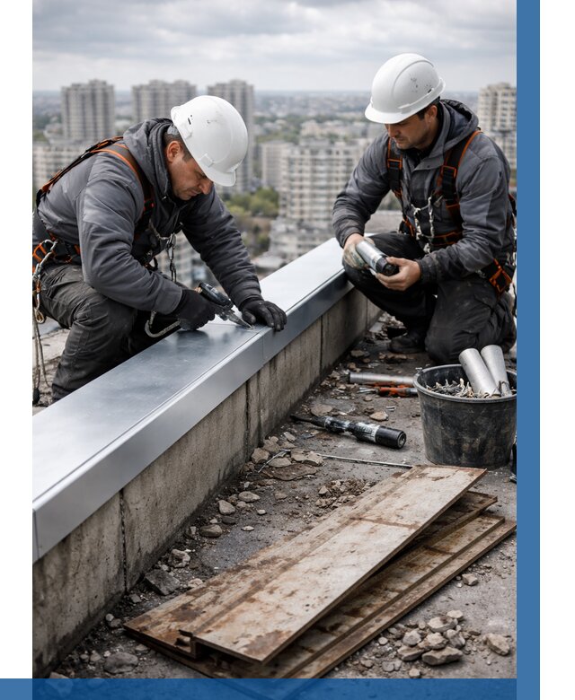 Замена парапетных крышек под ключ в Норильске от 1246 р. | ВЫСОТНИК-Нрл