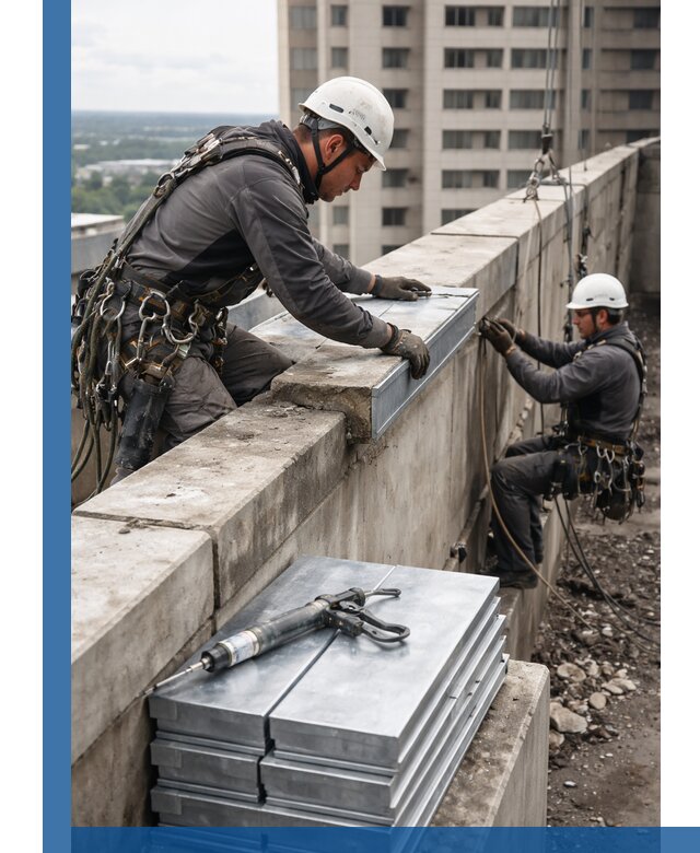 Замена парапетных крышек и установка новых в Норильске