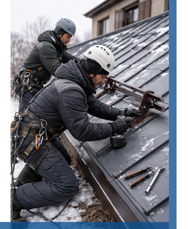 Монтаж снегозадержателей в Норильске от 467 р. | ВЫСОТНИК-Нрл