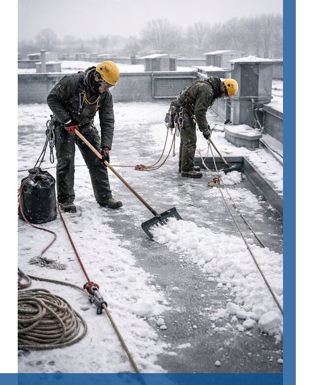 Очистка крыши от снега в Норильске от 7789 р. | ВЫСОТНИК-Нрл