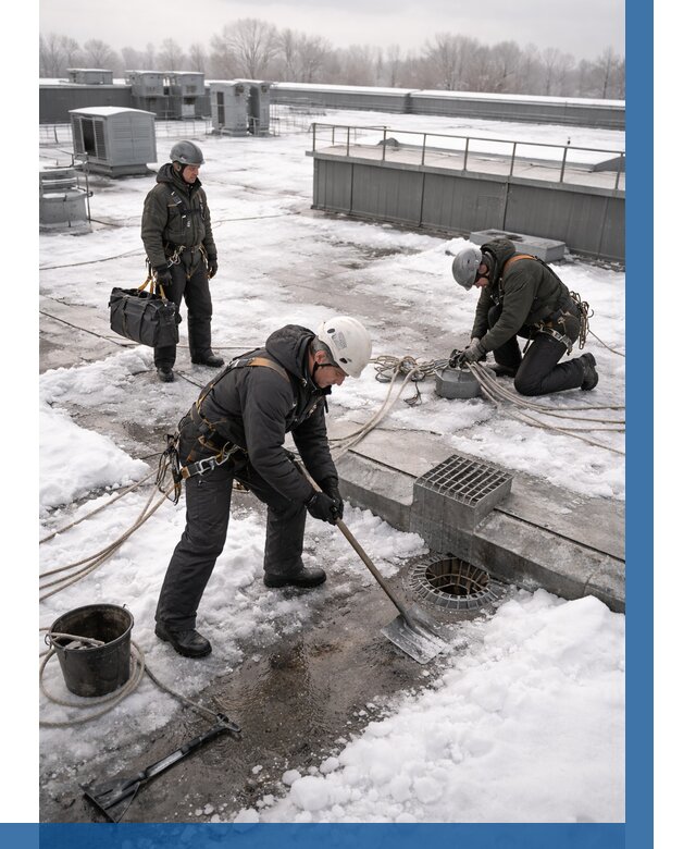 Абонентское обслуживание кровли зимой в Норильске от 8308 р. | ВЫСОТНИК-Нрл