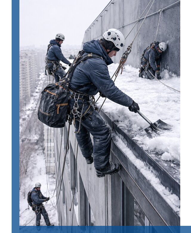 Абонентское обслуживание кровли зимой в Норильске регулярный уход