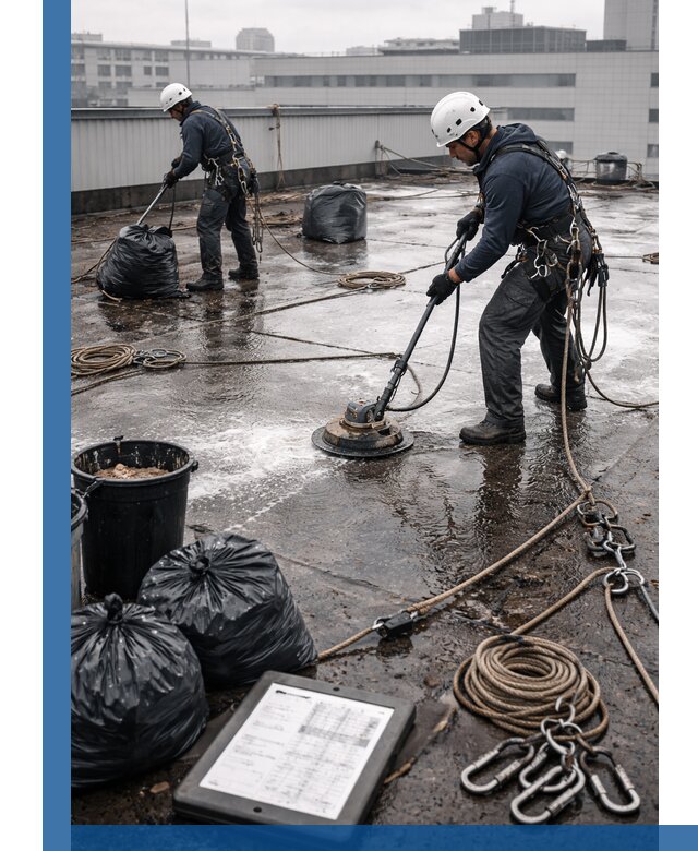 Плановая очистка кровли по графику в Норильске для безопасности