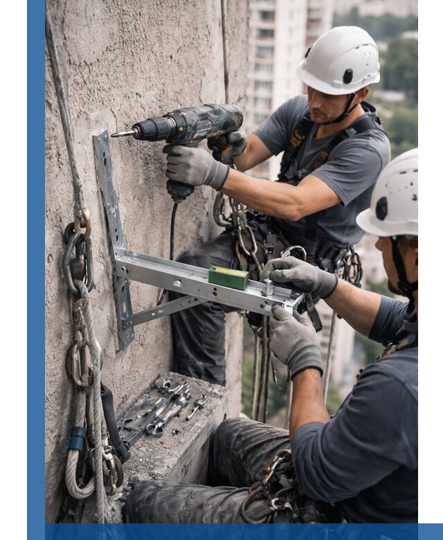 Установка кронштейнов кондиционера и крепежа в Норильске