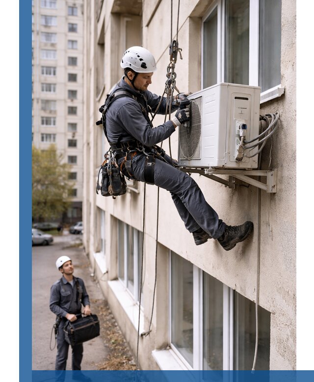 Демонтаж внешнего блока кондиционера в Норильске профессионально