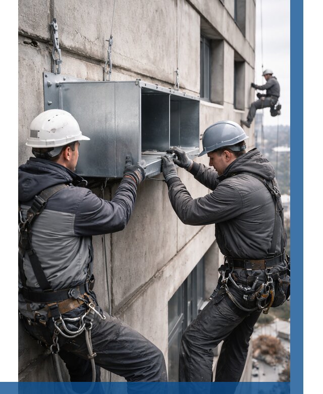 Монтаж вентиляционных коробов в Норильске от 3116 р. | ВЫСОТНИК-Нрл