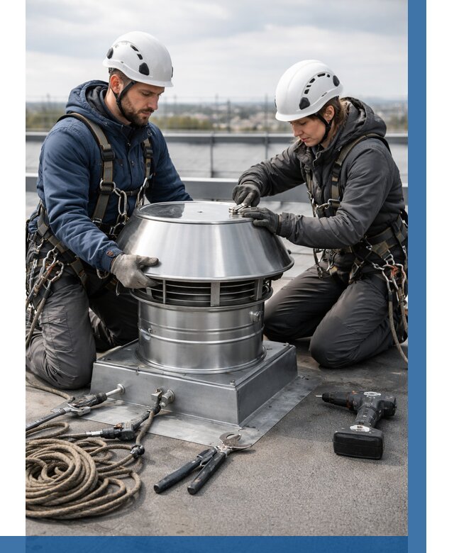 Установка дефлекторов на кровле в Норильске от 4673 р. | ВЫСОТНИК-Нрл