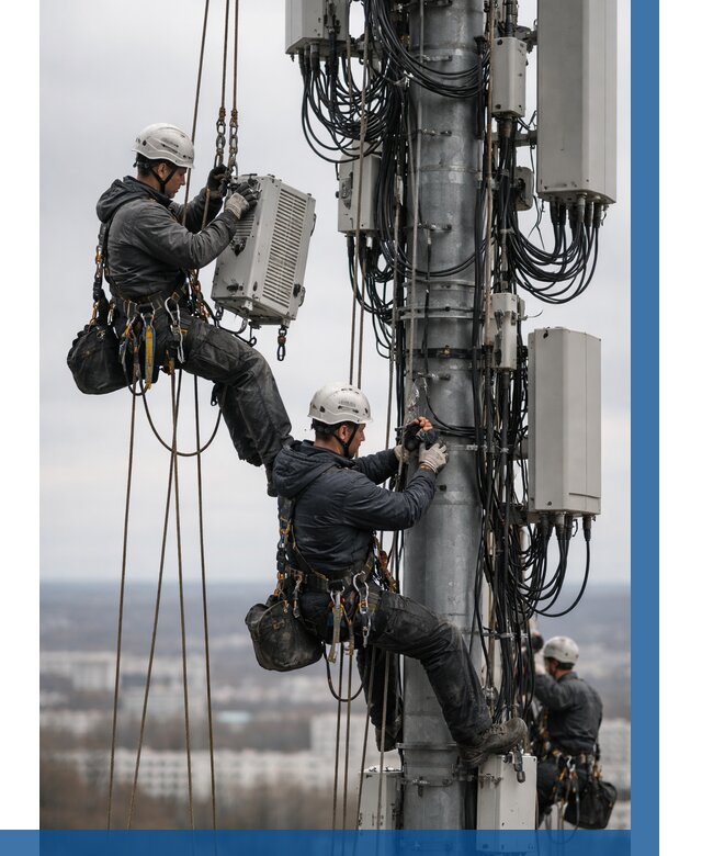Монтаж оборудования связи на мачте в Норильске от 7789 р. | ВЫСОТНИК-Нрл