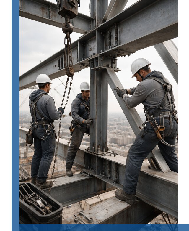 Профессиональный монтаж металлоконструкций на высоте в Норильске