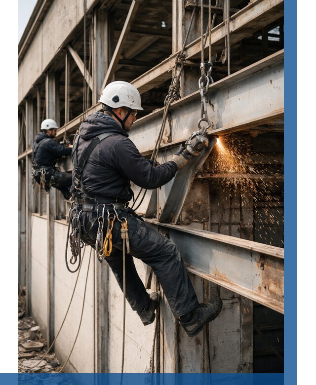 Демонтаж металлоконструкций на высоте в Норильске от 6750р. |ВЫСОТНИК-Нрл