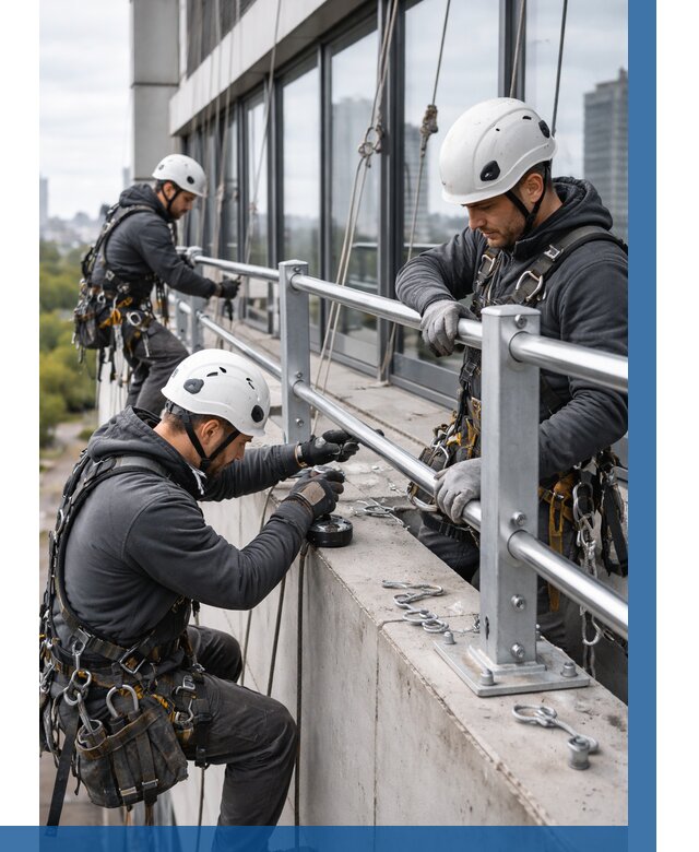 Монтаж ограждений на высоте в Норильске, от 1246 р. | ВЫСОТНИК-Нрл