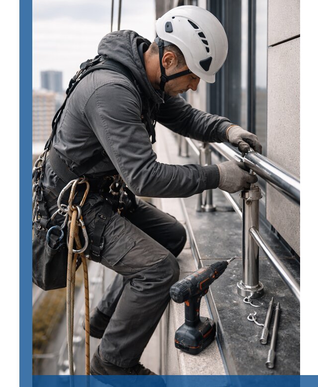 Монтаж ограждений на высоте в Норильске для зданий и конструкций