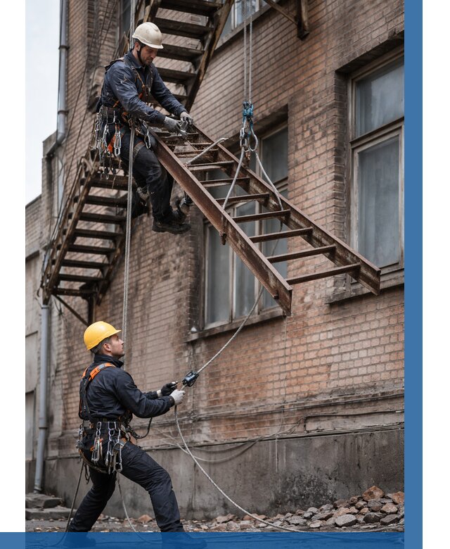 Демонтаж пожарной лестницы в Норильске от 12462 р. | ВЫСОТНИК-Нрл