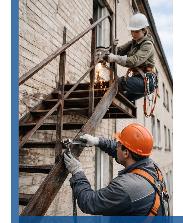 Ремонт и восстановление пожарных лестниц с выездом в Норильске