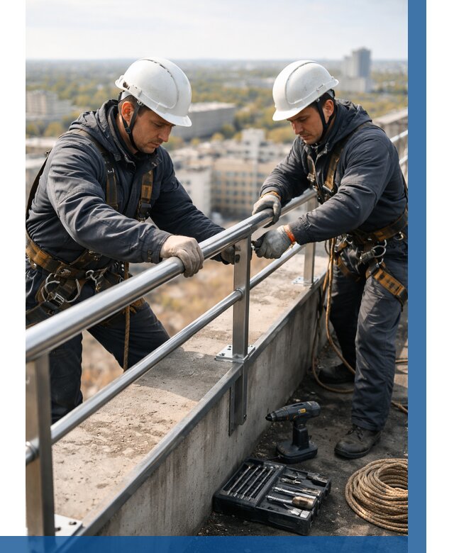 Монтаж перил на высоте в Норильске от 2596 р. | ВЫСОТНИК-Нрл