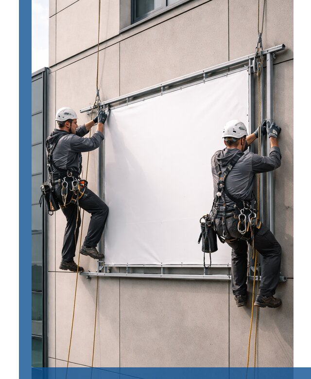 Монтаж наружной рекламной вывески в Норильске под ключ