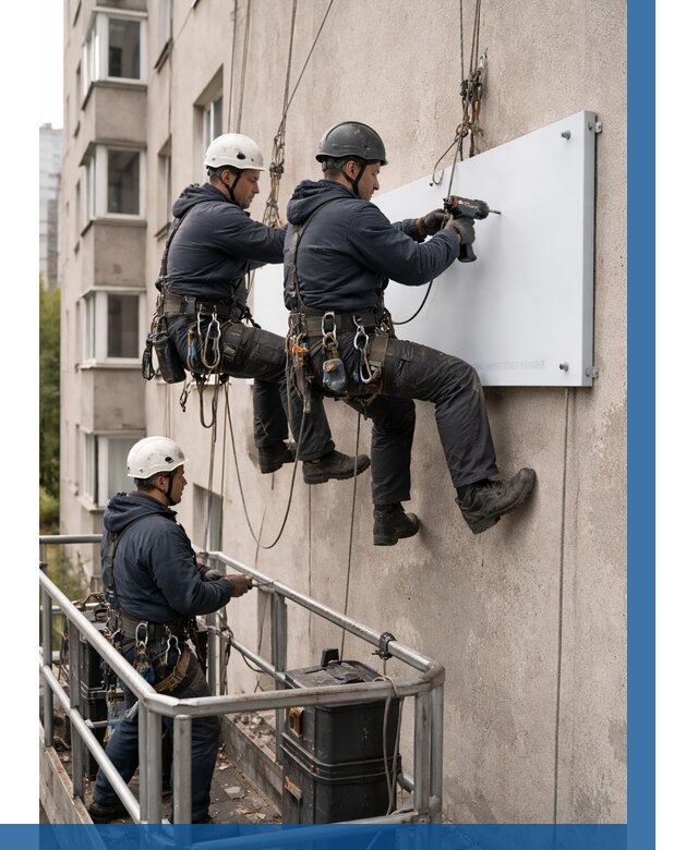 Монтаж табличек и указателей в Норильске от 3635 р. | ВЫСОТНИК-Нрл