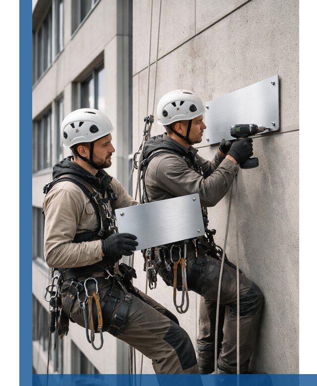 Монтаж табличек и указателей в Норильске для зданий и сооружений